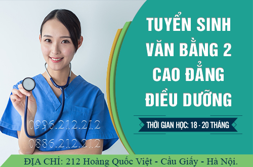 Đào tạo văn bằng 2 Cao đẳng Điều dưỡng Thứ 7 Chủ nhật tại Hà Nội